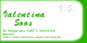 valentina soos business card